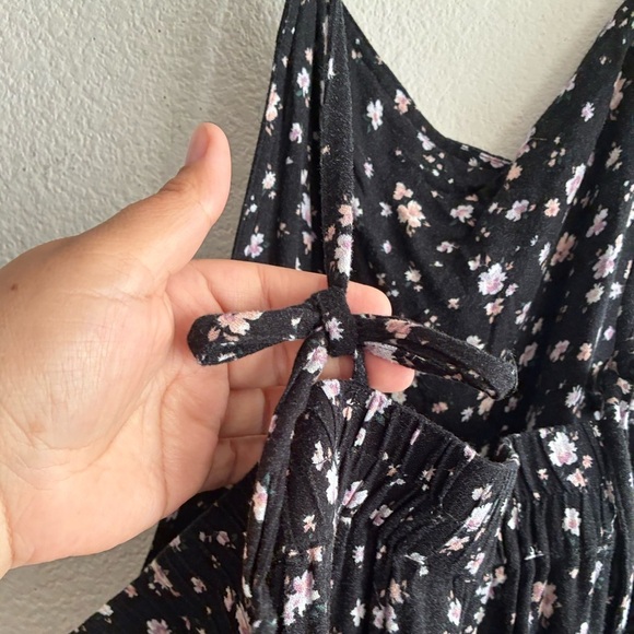 Torrid Black Floral Print Soft Jumpsuit 2S - Picture 11 of 15